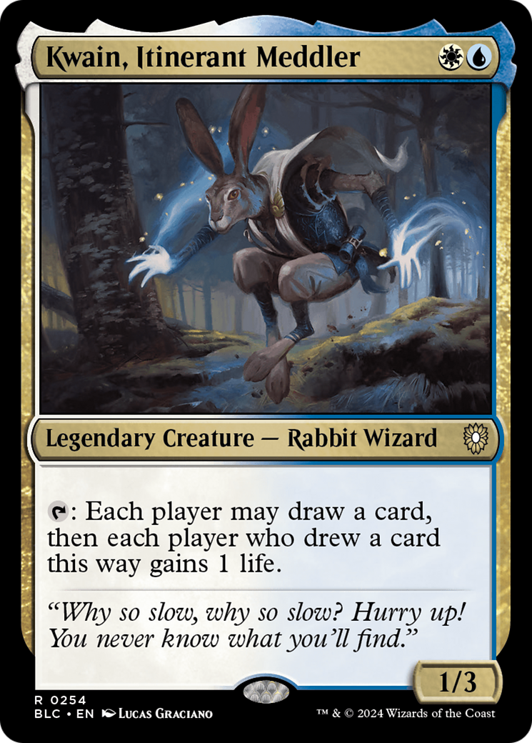 Image of Kwain, Itinerant Meddler [Bloomburrow Commander]