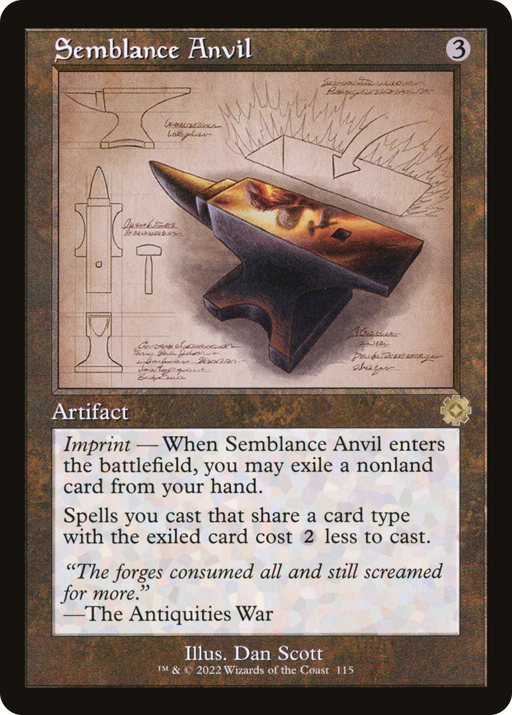 Image of Semblance Anvil (Retro Schematic) [The Brothers' War Retro Artifacts]