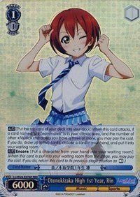 Image of Otonokizaka High 1st Year, Rin (LL/W24-E076R RRR) [Love Live!]