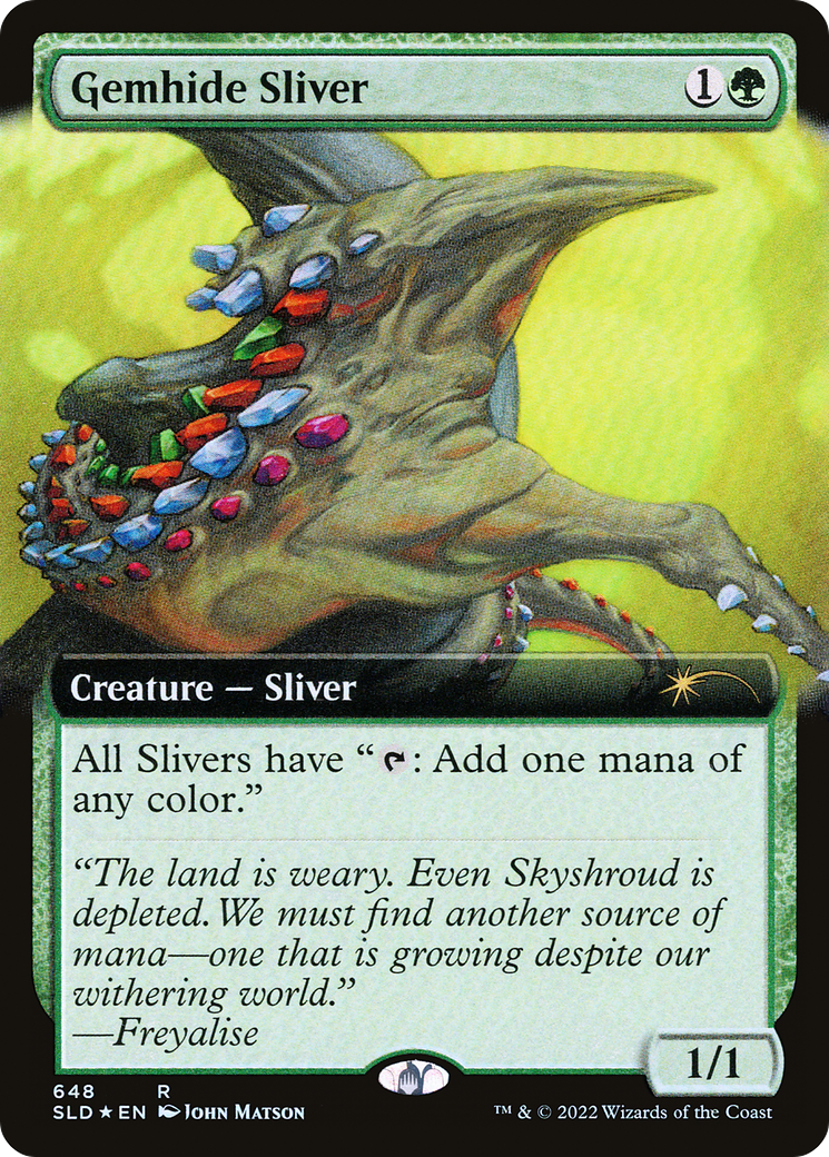 Image of Gemhide Sliver (Extended Art) [Secret Lair Drop Series]