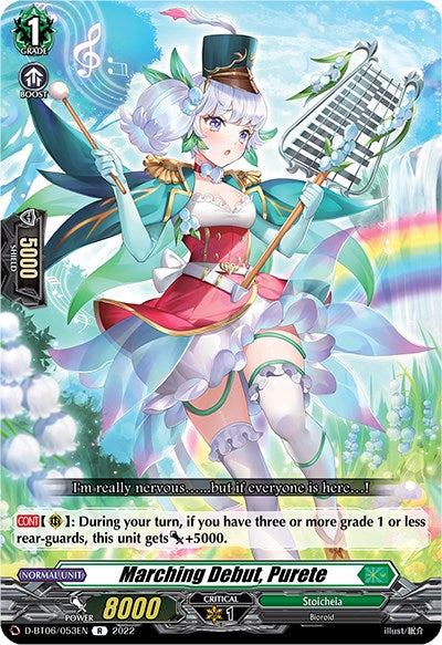 Image of Marching Debut, Purete (D-BT06/053EN) [Blazing Dragon Reborn]