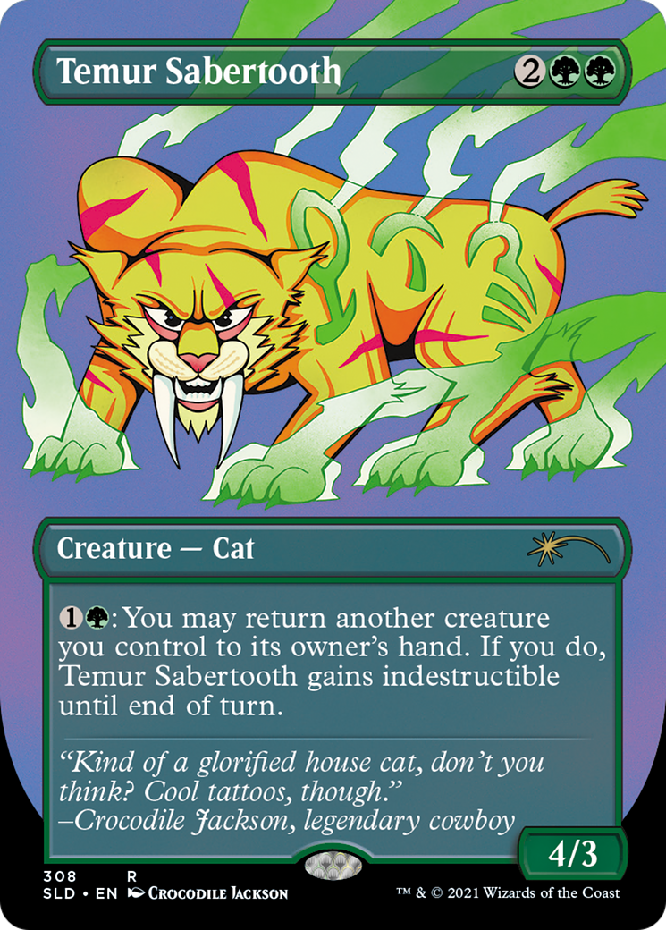 Image of Temur Sabertooth (Borderless) [Secret Lair Drop Series]