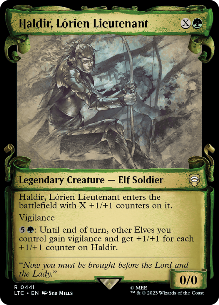 Image of Haldir, Lorien Lieutenant [The Lord of the Rings: Tales of Middle-Earth Commander Showcase Scrolls]