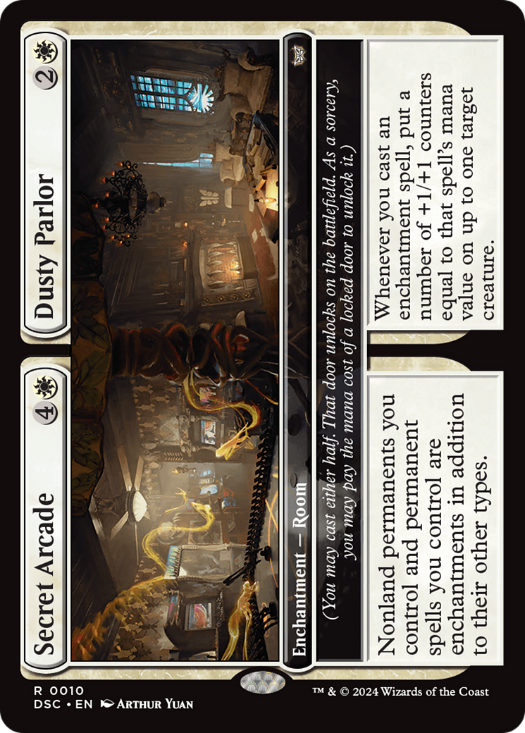 Image of Secret Arcade // Dusty Parlor [Duskmourn: House of Horror Commander]