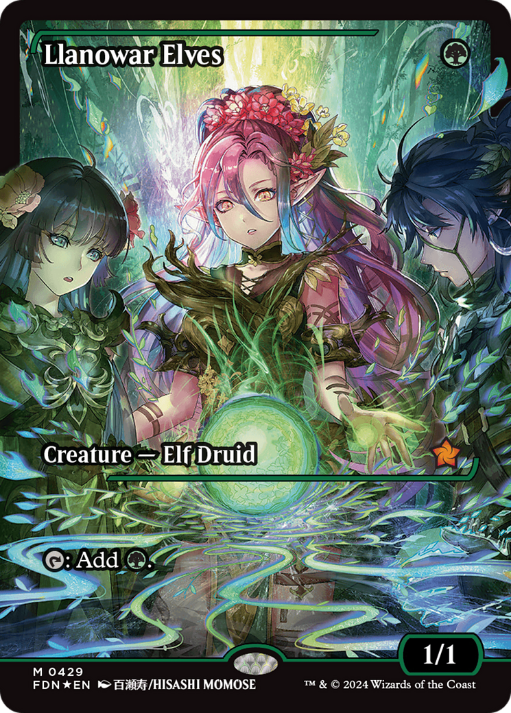 Image of Llanowar Elves (Showcase) [Foundations]