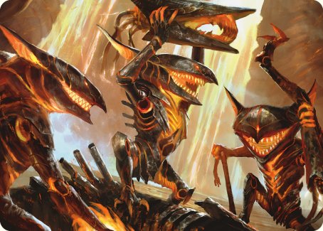 Image of Gleeful Demolition Art Card [Phyrexia: All Will Be One Art Series]