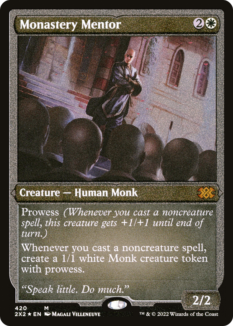 Image of Monastery Mentor (Foil Etched) [Double Masters 2022]