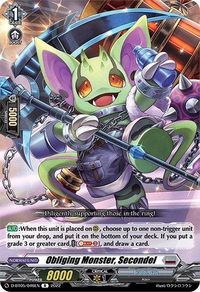 Image of Obliging Monster, Secondel (D-BT05/046EN) [Triumphant Return of the Brave Heroes]