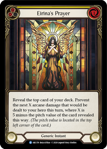 Eirina's Prayer (Yellow) [U-ARC174] (Arcane Rising Unlimited)  Unlimited Rainbow Foil