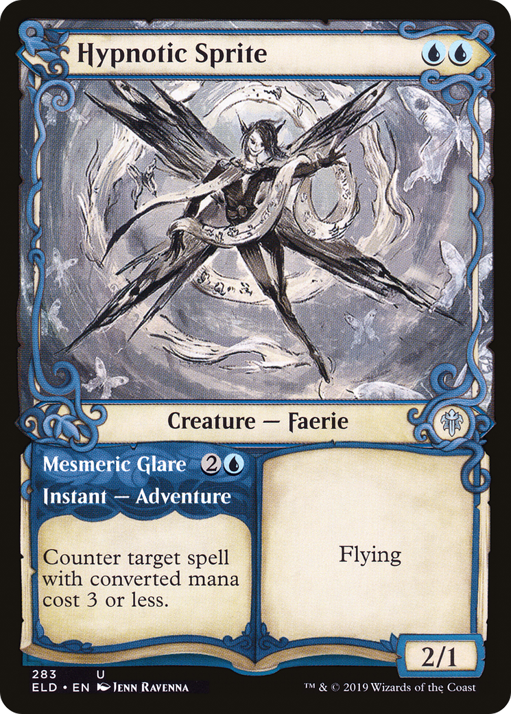 Image of Hypnotic Sprite // Mesmeric Glare (Showcase) [Throne of Eldraine]