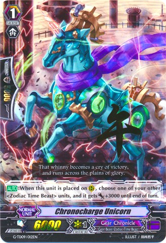 Image of Chronocharge Unicorn (RRR) (G-TD09/012EN) [True Zodiac Time Beasts]