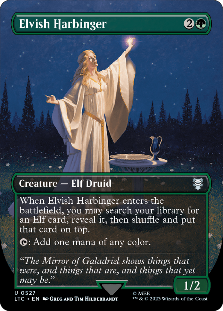 Image of Elvish Harbinger (Borderless) [The Lord of the Rings: Tales of Middle-Earth Commander]