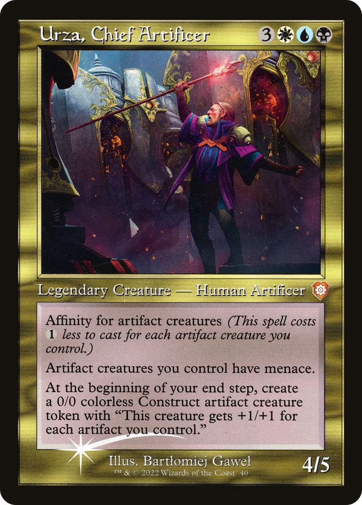 Image of Urza, Chief Artificer (040) (Retro) (Display Commander) [The Brothers' War Commander]