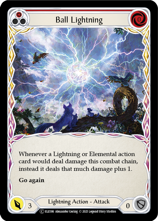Image of Ball Lightning (Red) [U-ELE186] (Tales of Aria Unlimited)  Unlimited Rainbow Foil