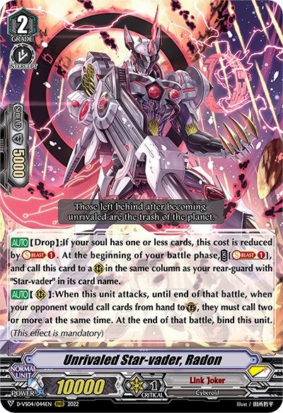 Image of Unrivaled Star-vader, Radon (D-VS04/044EN) [V Clan Collection Vol.4]