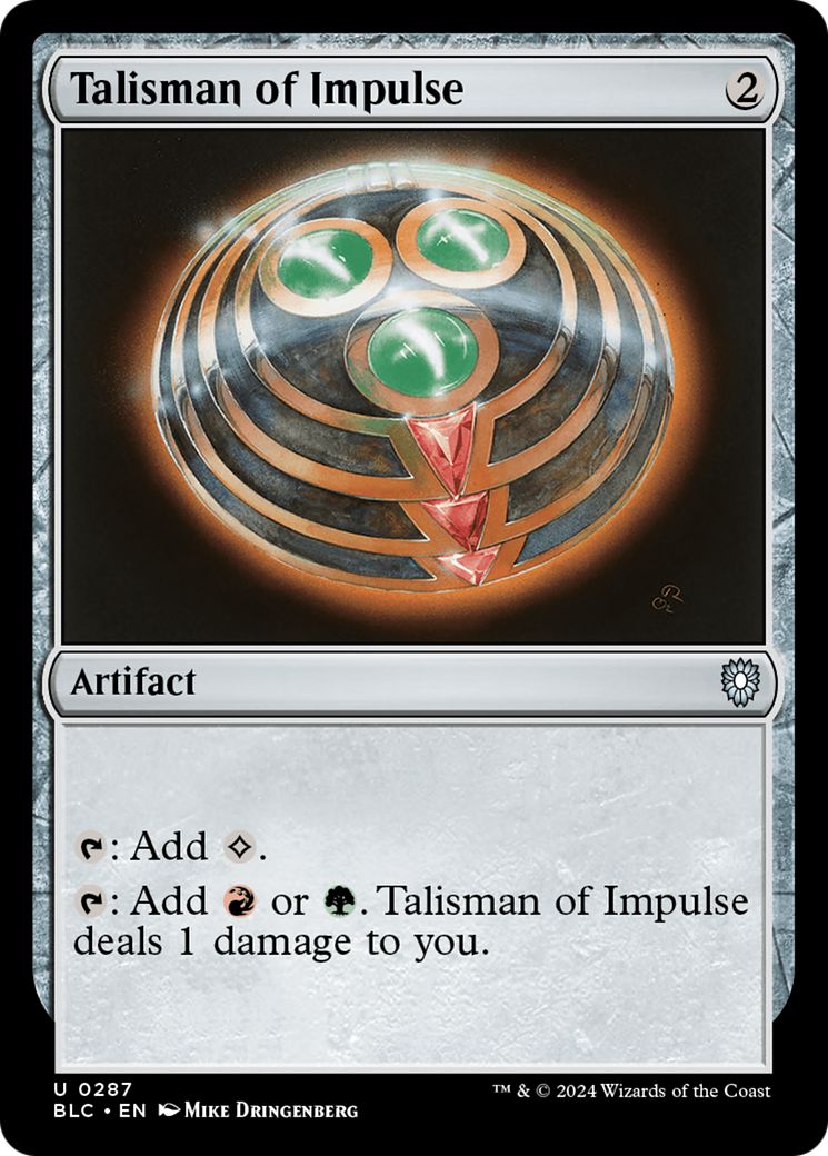 Image of Talisman of Impulse [Bloomburrow Commander]