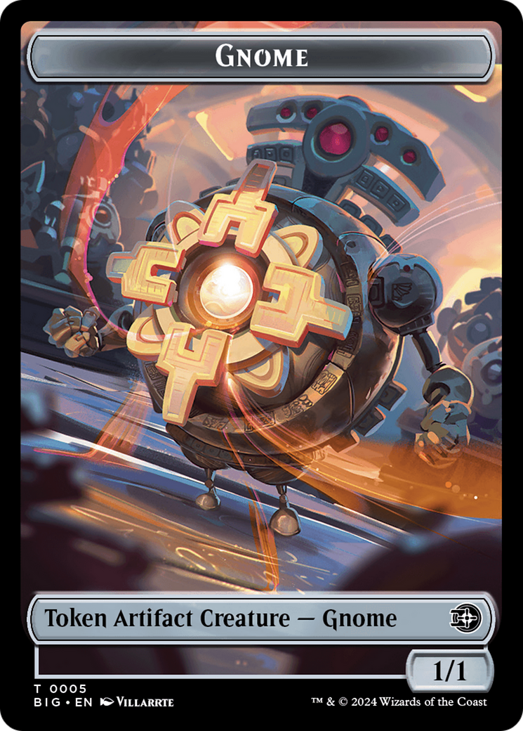 Image of Treasure // Gnome Double-Sided Token [Outlaws of Thunder Junction Tokens]