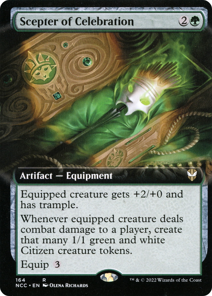 Image of Scepter of Celebration (Extended Art) [Streets of New Capenna Commander]
