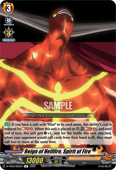 Image of Reign of Hellfire, Spirit of Fire (D-TB03/069EN) [Shaman King]
