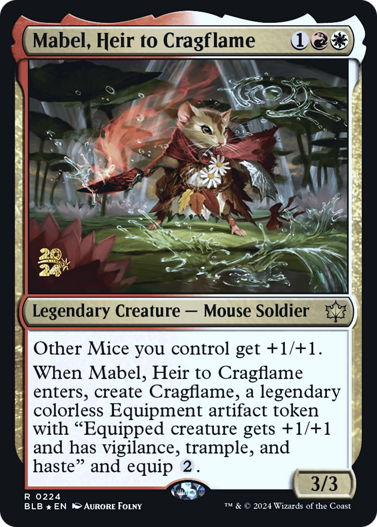 Image of Mabel, Heir to Cragflame [Bloomburrow Prerelease Promos]