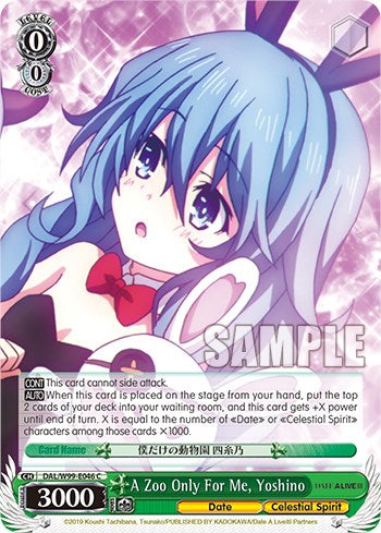 Image of A Zoo Only For Me, Yoshino [Date A Live Vol.2]