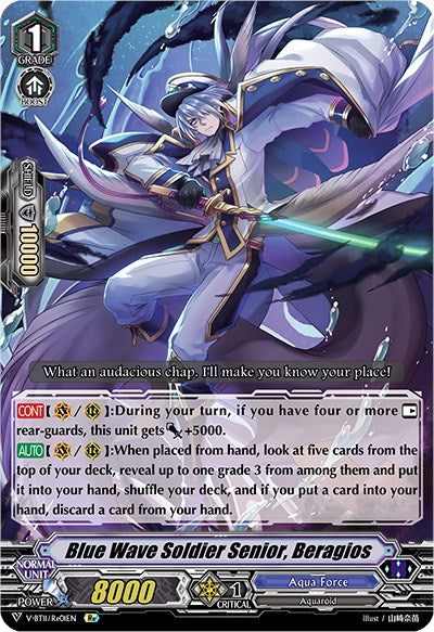 Image of Blue Wave Soldier Senior, Beragios (V-BT11/Re01EN) [Storm of the Blue Cavalry]