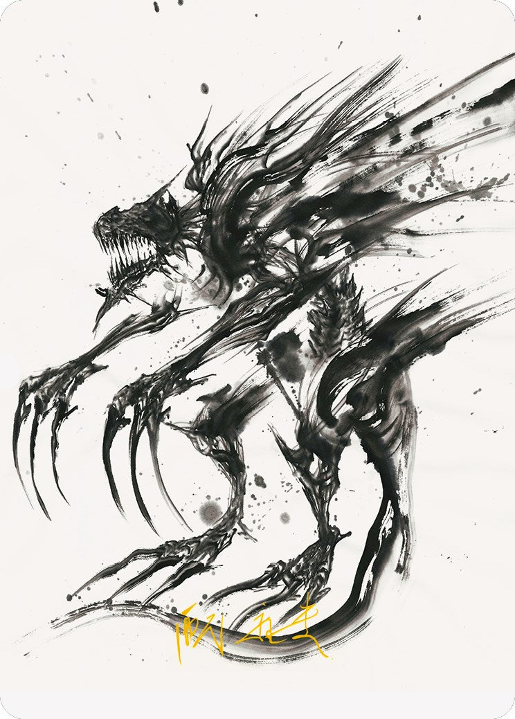 Image of Phyrexian Obliterator Art Card (Gold-Stamped Signature) [Phyrexia: All Will Be One Art Series]