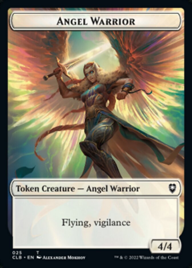 Image of Kor Warrior // Angel Warrior Double-Sided Token [Commander Legends: Battle for Baldur's Gate Tokens]