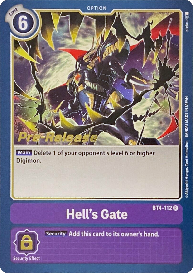 Image of Hell's Gate [BT4-112] [Great Legend Pre-Release Promos]