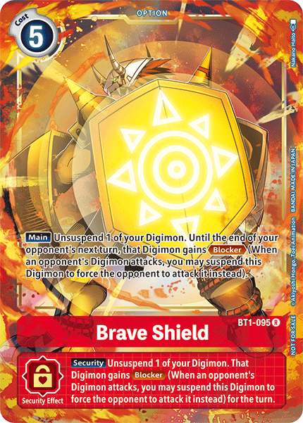 Image of Brave Shield [BT1-095] (Dash Pack) [Release Special Booster Ver.1.5 Promos]