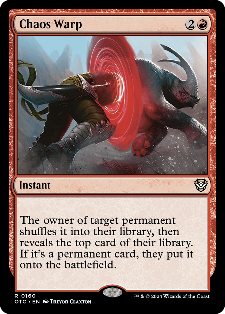 Image of Chaos Warp [Outlaws of Thunder Junction Commander]