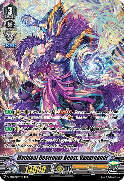 Image of Mythical Destroyer Beast, Vanargandr (V-BT12/SP22EN) [Divine Lightning Radiance]