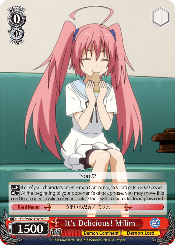 Image of It's Delicious! Milim (TSK/S82-E029 RR) [That Time I Got Reincarnated as a Slime Vol.2]