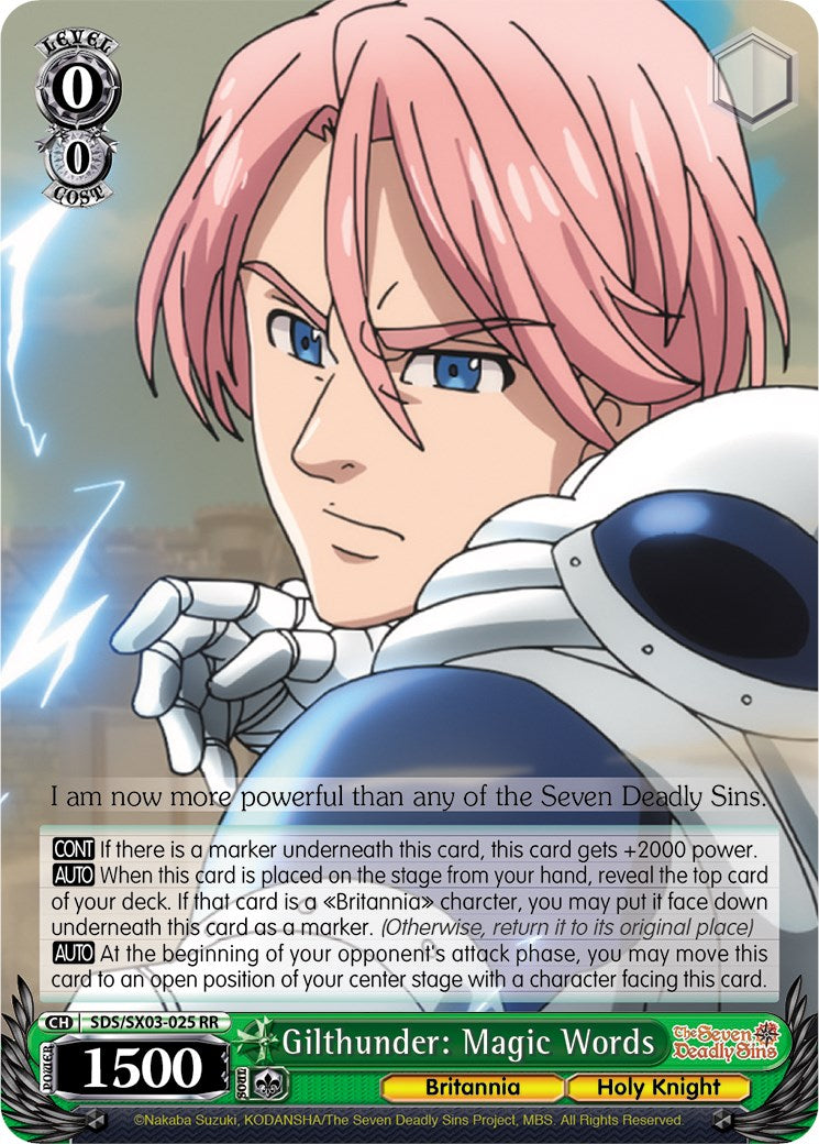 Image of Gilthunder: Magic Words (SDS/SX03-025 RR) [The Seven Deadly Sins]