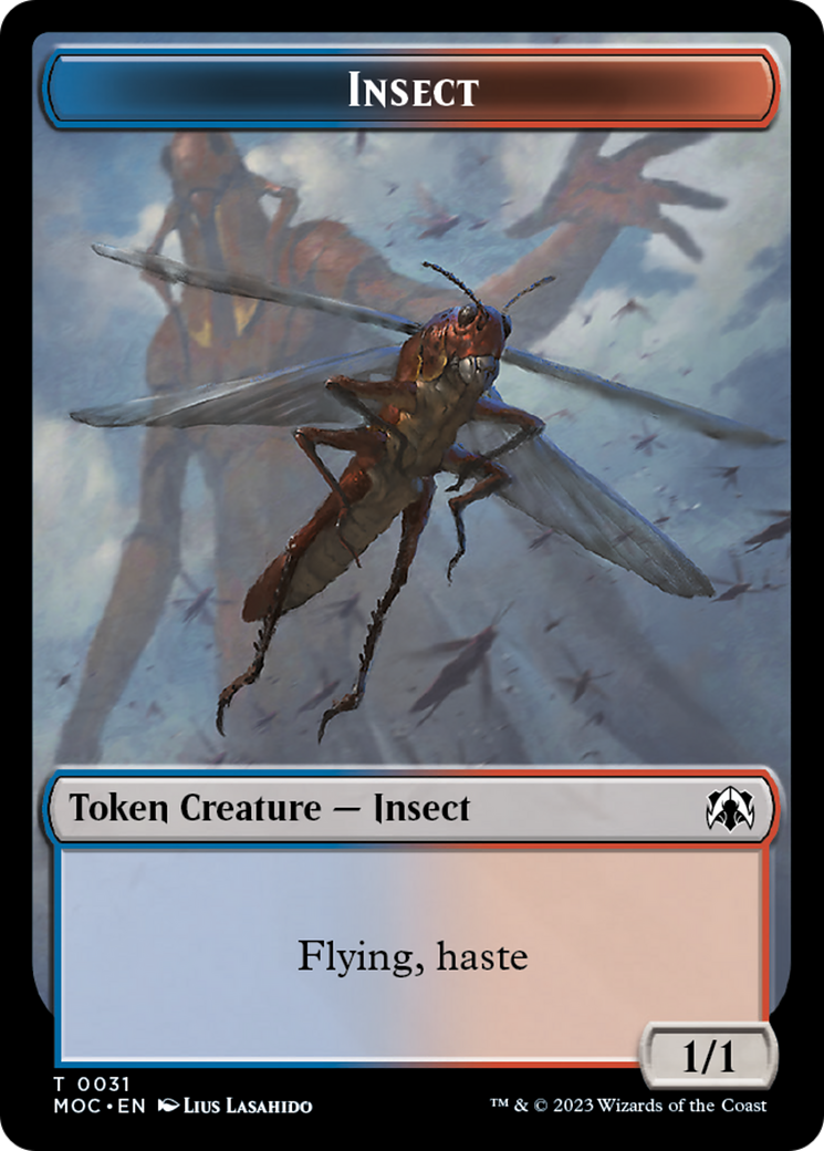 Image of Soldier // Insect Double-Sided Token [March of the Machine Commander Tokens]