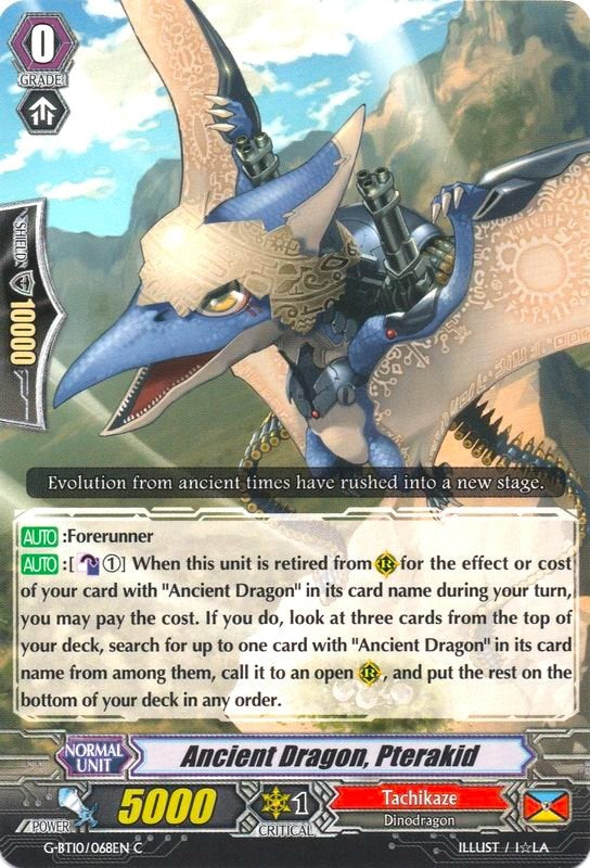 Image of Ancient Dragon, Pterakid (G-BT10/068EN) [Raging Clash of the Blade Fangs]