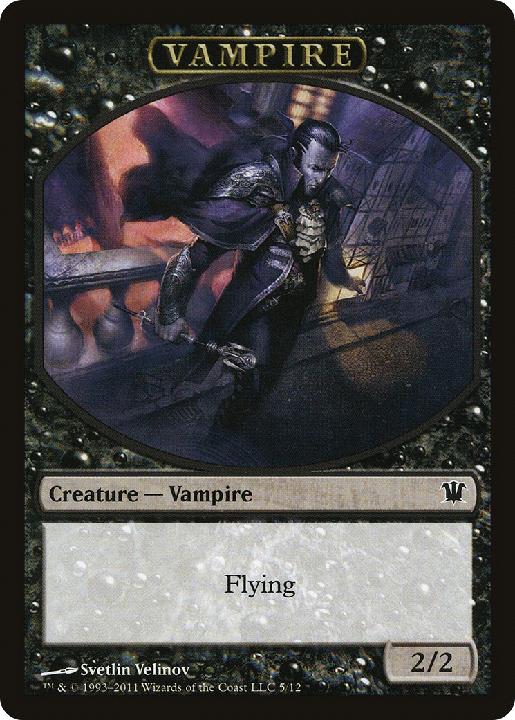 Image of Vampire (0007) // Vampire (0008) Double-Sided Token [Innistrad Remastered Tokens]