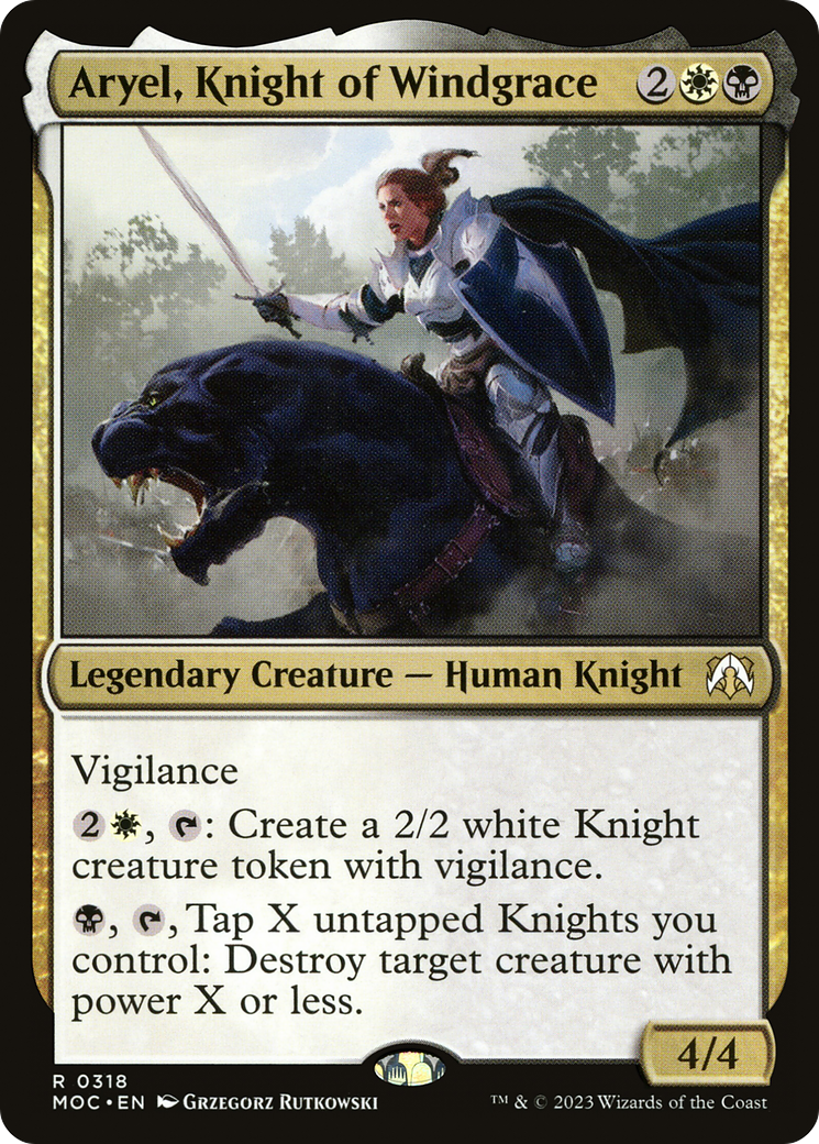 Image of Aryel, Knight of Windgrace [March of the Machine Commander]