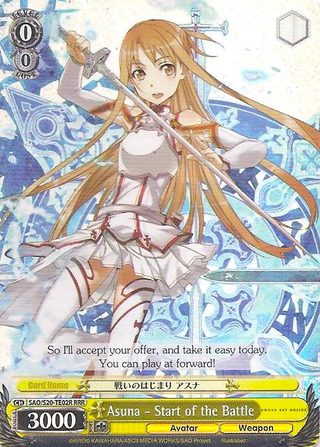 Image of Asuna - Start of the Battle (SAO/S20-TE02R RRR) [Sword Art Online]