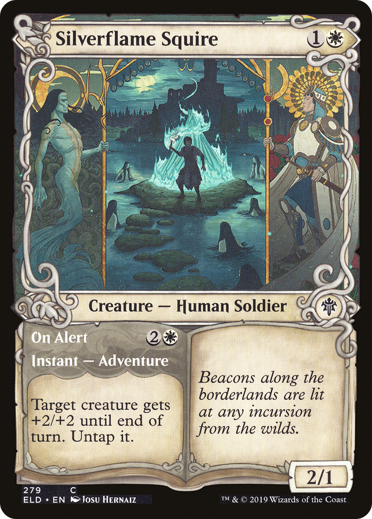 Image of Silverflame Squire // On Alert (Showcase) [Throne of Eldraine]