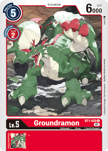 Image of Groundramon [BT1-020] (Alternative Art) [Starter Deck: Gallantmon]