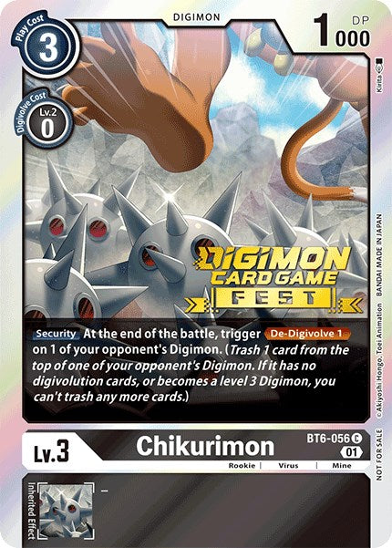 Image of Chikurimon [BT6-056] (Digimon Card Game Fest 2022) [Double Diamond Promos]