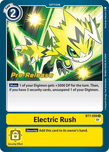 Image of Electric Rush [BT7-099] [Next Adventure Pre-Release Cards]