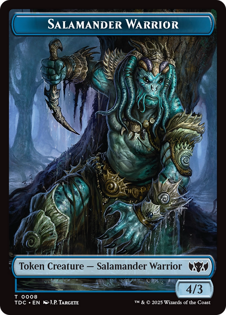 Image of Salamander Warrior // Zombie Druid Double-Sided Token [Tarkir: Dragonstorm Commander Tokens]