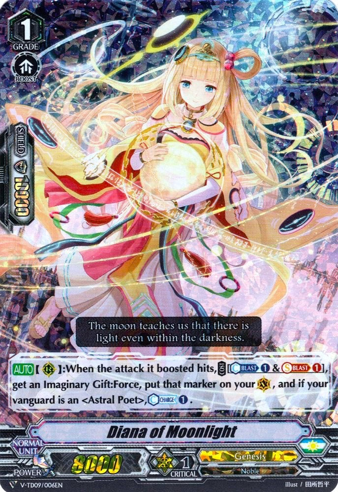 Image of Diana of Moonlight (Parallel Foil) (V-TD09/006EN) [Shinemon Nitta]