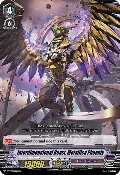 Image of Interdimensional Beast, Metallica Phoenix (V-TD10/001EN) [Chronojet]