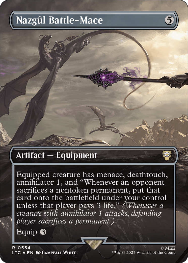 Image of Nazgul Battle-Mace (Borderless) (Surge Foil) [The Lord of the Rings: Tales of Middle-Earth Commander]