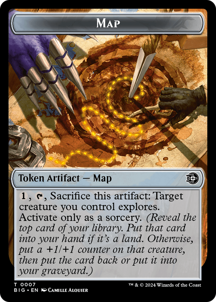 Image of Map Token [Outlaws of Thunder Junction: The Big Score Tokens]