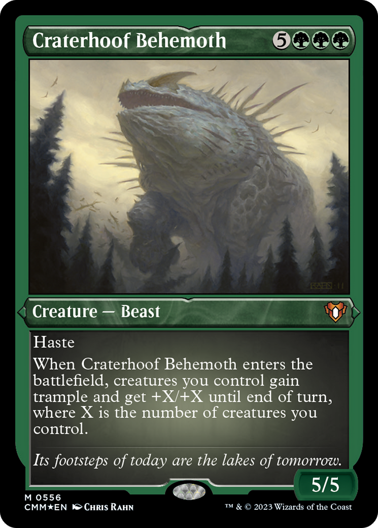 Image of Craterhoof Behemoth (Foil Etched) [Commander Masters]