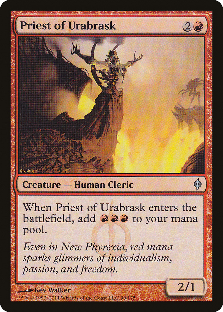 Image of Priest of Urabrask [New Phyrexia]